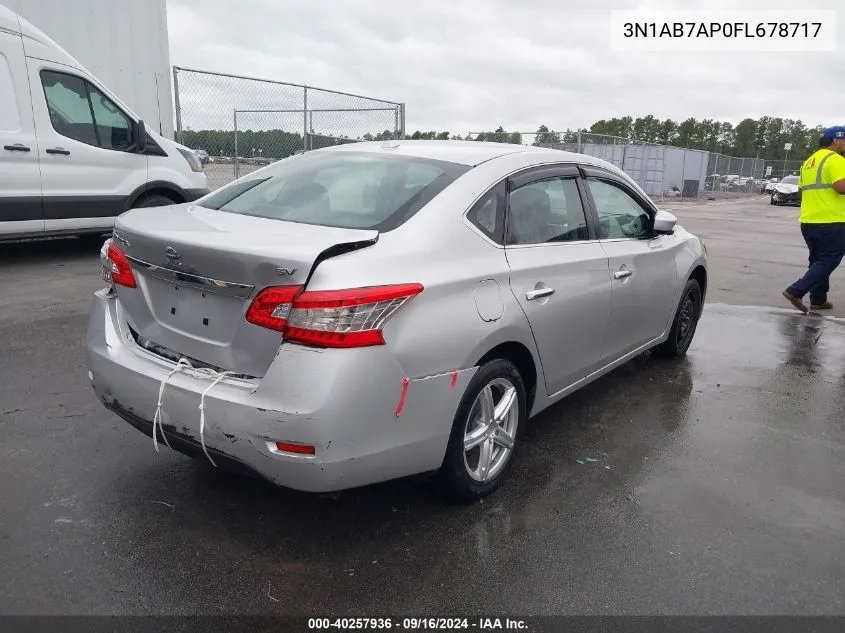 3N1AB7AP0FL678717 2015 Nissan Sentra Sv