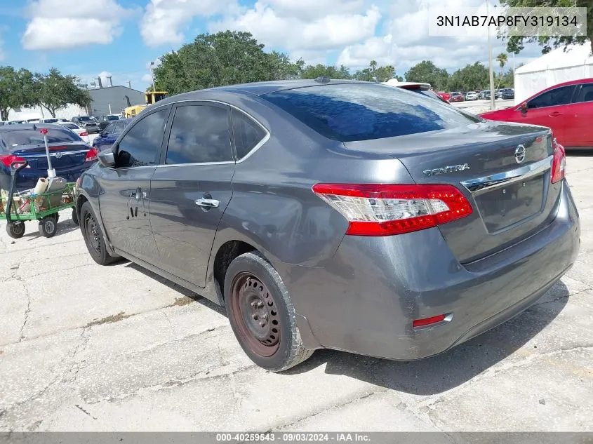 3N1AB7AP8FY319134 2015 Nissan Sentra Sv