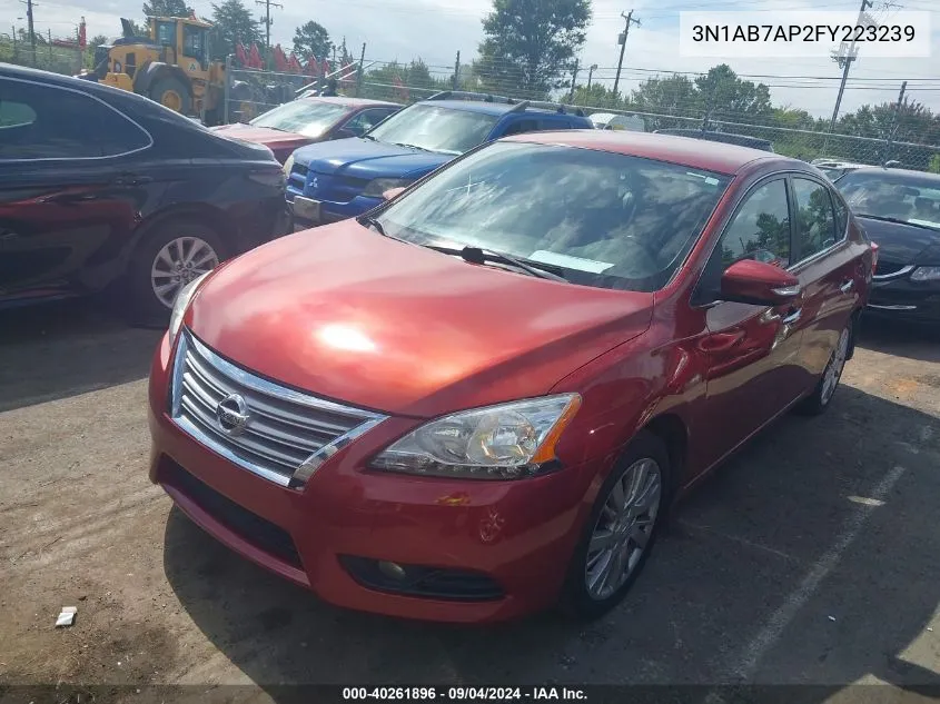 2015 Nissan Sentra Sl VIN: 3N1AB7AP2FY223239 Lot: 40261896