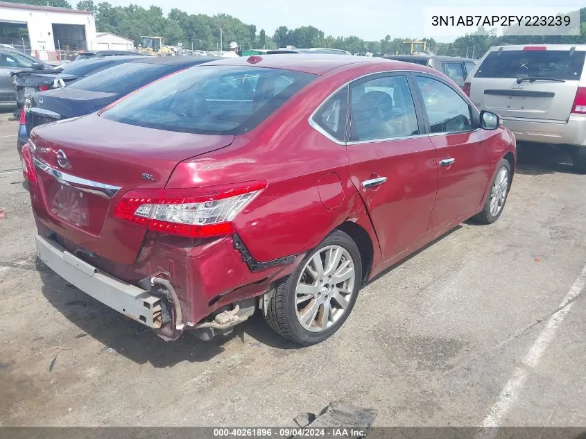 2015 Nissan Sentra Sl VIN: 3N1AB7AP2FY223239 Lot: 40261896