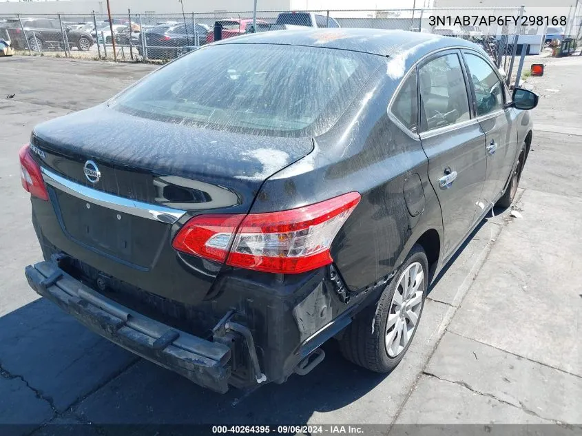 2015 Nissan Sentra S VIN: 3N1AB7AP6FY298168 Lot: 40264395