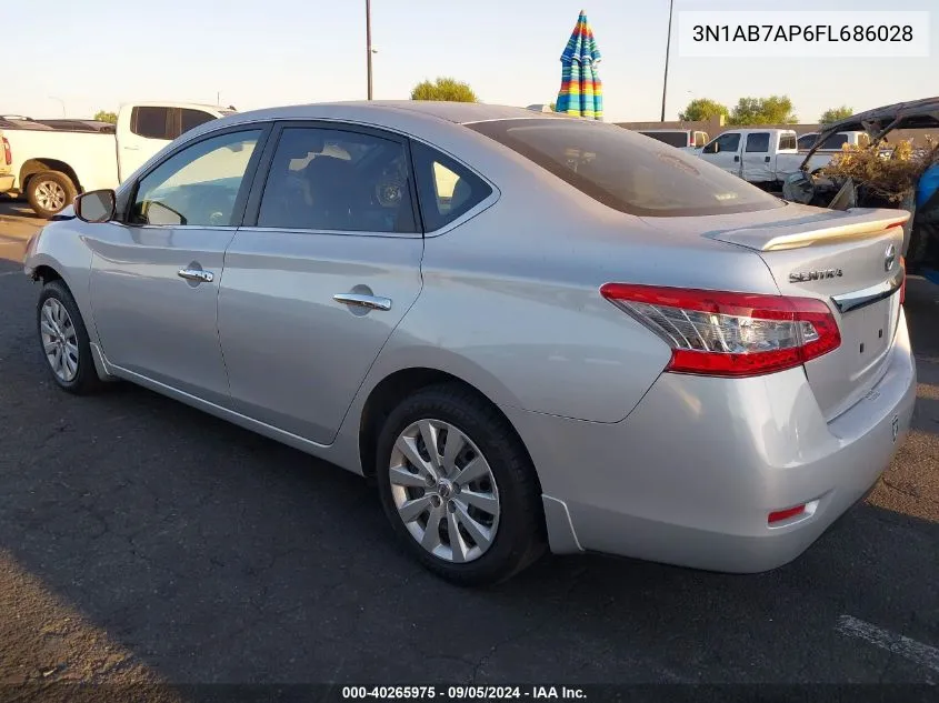 3N1AB7AP6FL686028 2015 Nissan Sentra Sv