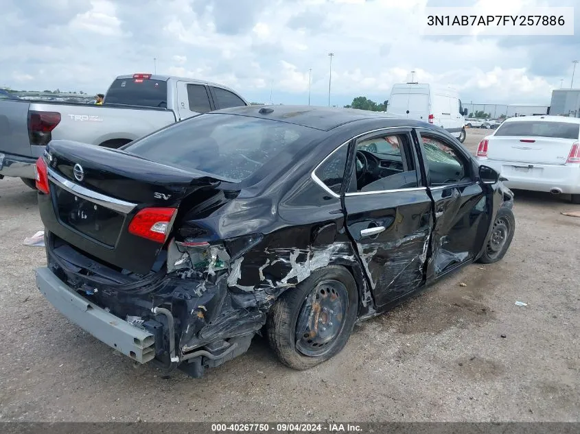 2015 Nissan Sentra Sv VIN: 3N1AB7AP7FY257886 Lot: 40267750