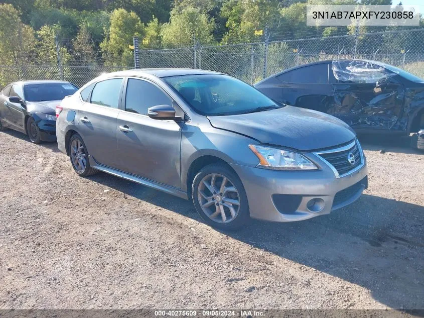 3N1AB7APXFY230858 2015 Nissan Sentra S/Sv/Sr/Sl