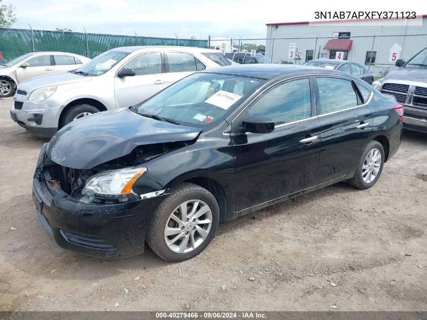 2015 Nissan Sentra Sv VIN: 3N1AB7APXFY371123 Lot: 40279466