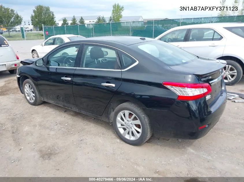 2015 Nissan Sentra Sv VIN: 3N1AB7APXFY371123 Lot: 40279466