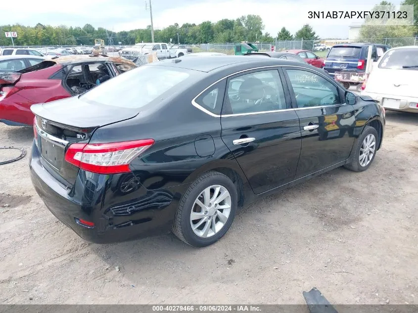 2015 Nissan Sentra Sv VIN: 3N1AB7APXFY371123 Lot: 40279466