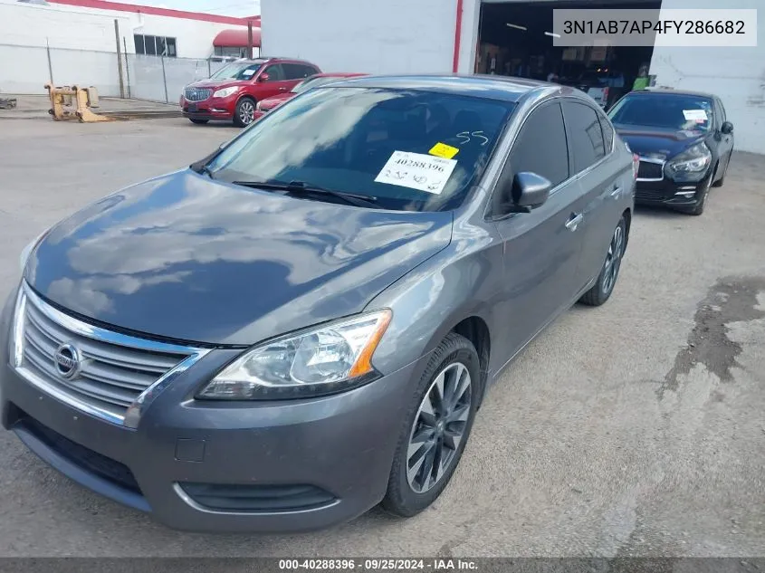 2015 Nissan Sentra S VIN: 3N1AB7AP4FY286682 Lot: 40288396