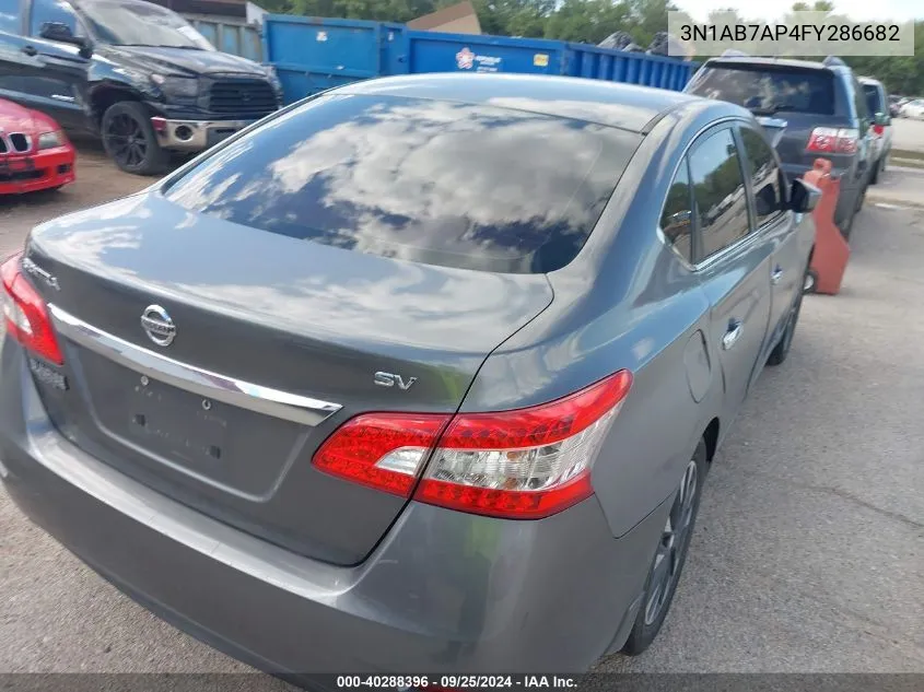 2015 Nissan Sentra S VIN: 3N1AB7AP4FY286682 Lot: 40288396