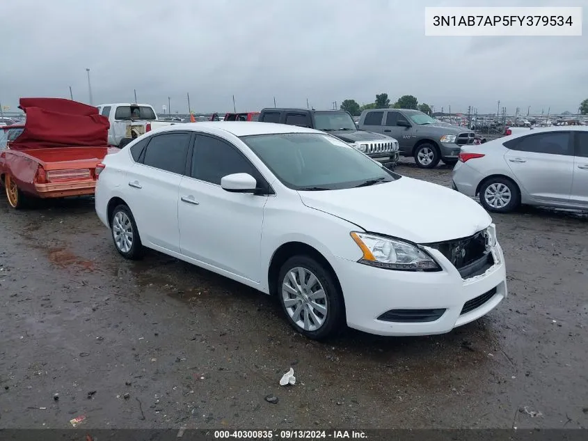 2015 Nissan Sentra S VIN: 3N1AB7AP5FY379534 Lot: 40300835