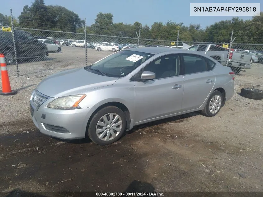 3N1AB7AP4FY295818 2015 Nissan Sentra Sv