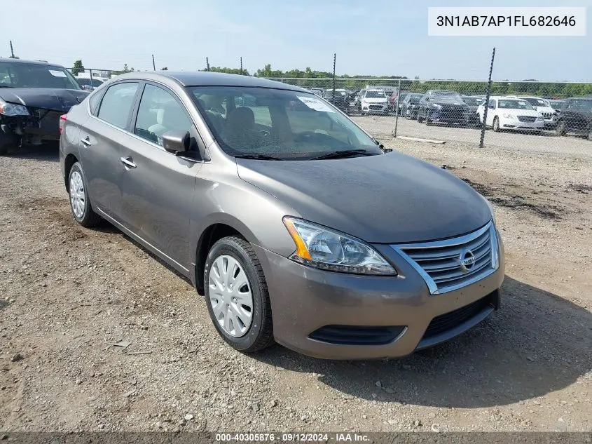 2015 Nissan Sentra Sv VIN: 3N1AB7AP1FL682646 Lot: 40305876