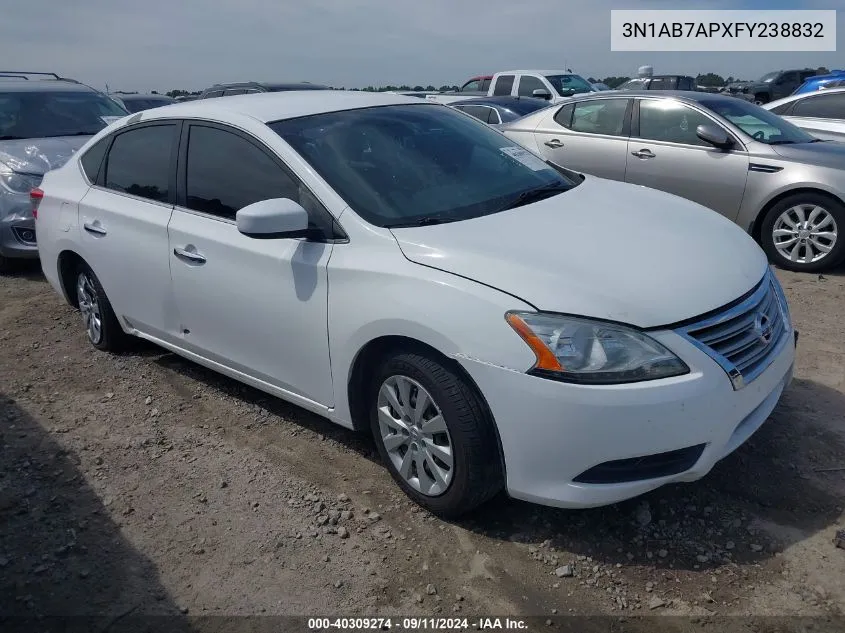 3N1AB7APXFY238832 2015 Nissan Sentra S/Sv/Sr/Sl