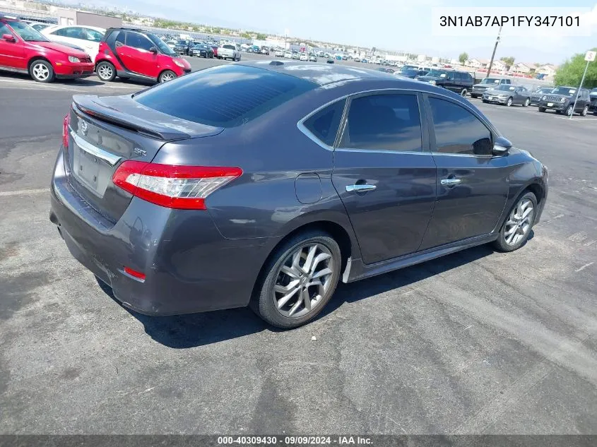 2015 Nissan Sentra Sr VIN: 3N1AB7AP1FY347101 Lot: 40309430