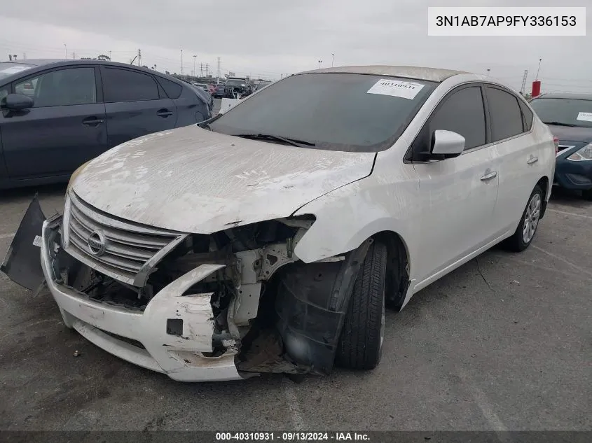 2015 Nissan Sentra S VIN: 3N1AB7AP9FY336153 Lot: 40310931