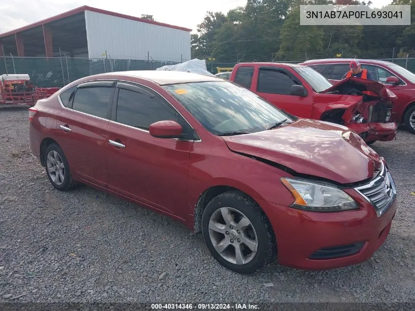 2015 Nissan Sentra S/Sv/Sr/Sl VIN: 3N1AB7AP0FL693041 Lot: 40314346