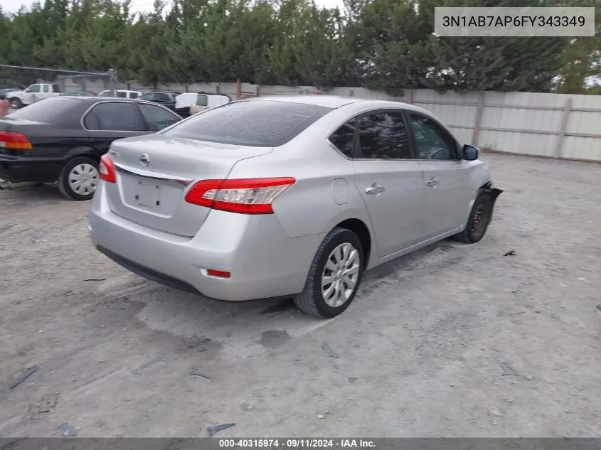 3N1AB7AP6FY343349 2015 Nissan Sentra S