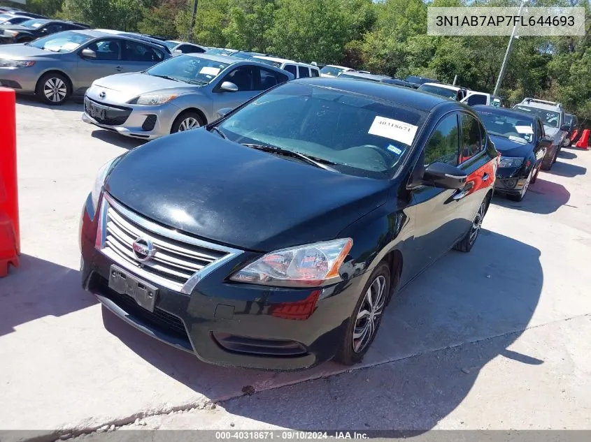 3N1AB7AP7FL644693 2015 Nissan Sentra Fe+ S/S/Sl/Sr/Sv