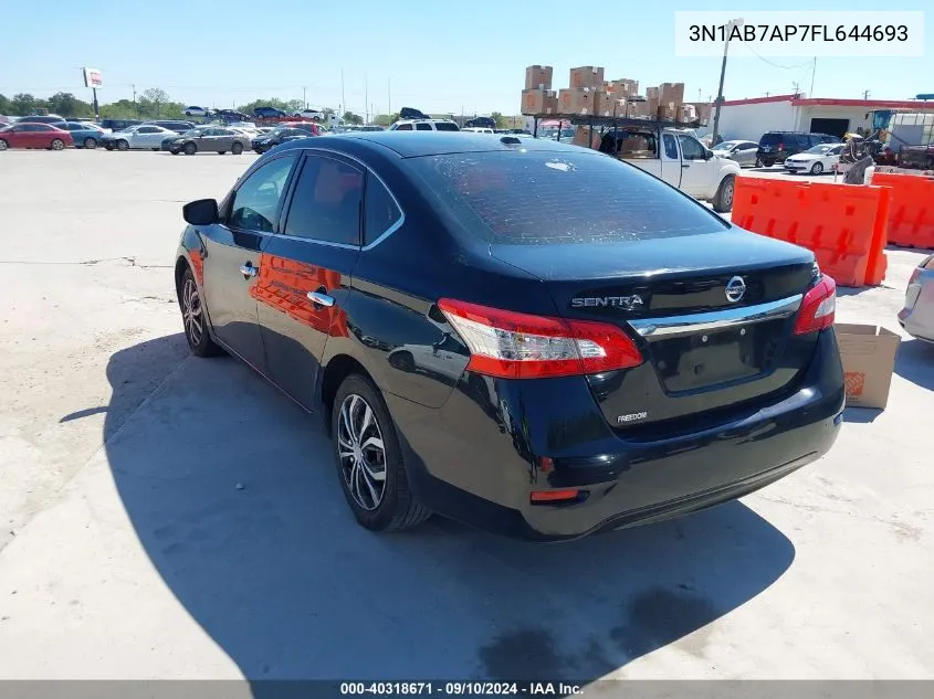 3N1AB7AP7FL644693 2015 Nissan Sentra Fe+ S/S/Sl/Sr/Sv