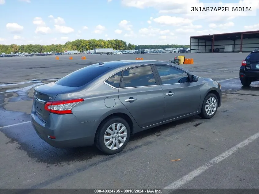 2015 Nissan Sentra Fe+ S/S/Sl/Sr/Sv VIN: 3N1AB7AP2FL660154 Lot: 40324735