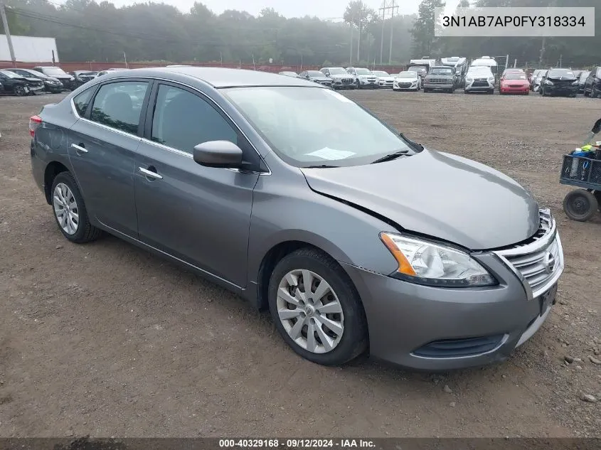 2015 Nissan Sentra Sv VIN: 3N1AB7AP0FY318334 Lot: 40329168