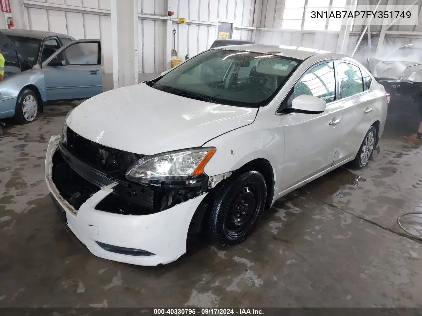 3N1AB7AP7FY351749 2015 Nissan Sentra S