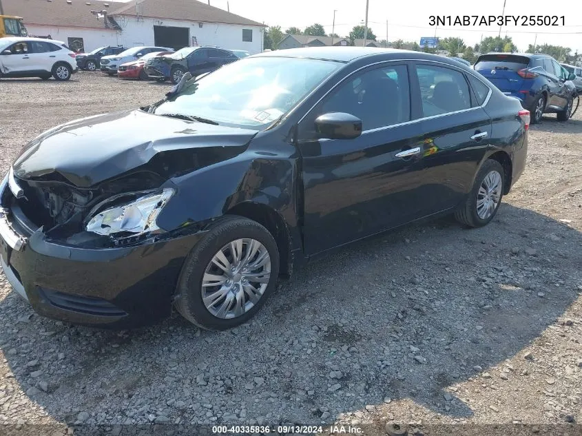 2015 Nissan Sentra S VIN: 3N1AB7AP3FY255021 Lot: 40335836