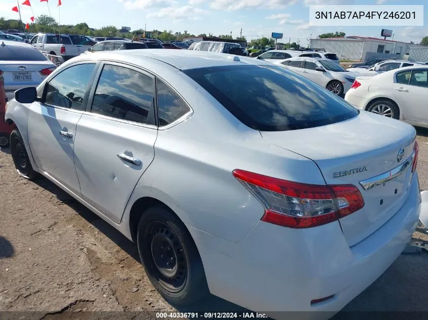 2015 Nissan Sentra Fe+ S/S/Sl/Sr/Sv VIN: 3N1AB7AP4FY246201 Lot: 40336791