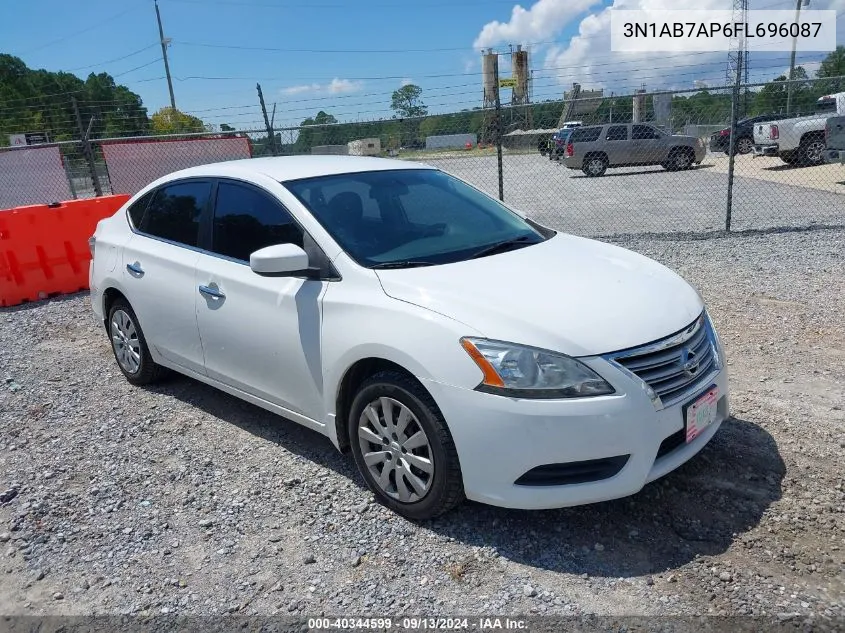 2015 Nissan Sentra Fe+ S/S/Sl/Sr/Sv VIN: 3N1AB7AP6FL696087 Lot: 40344599