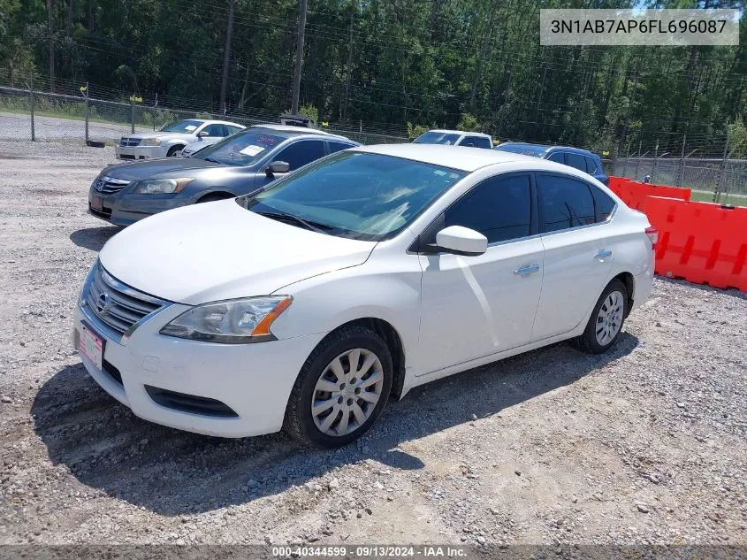 2015 Nissan Sentra Fe+ S/S/Sl/Sr/Sv VIN: 3N1AB7AP6FL696087 Lot: 40344599