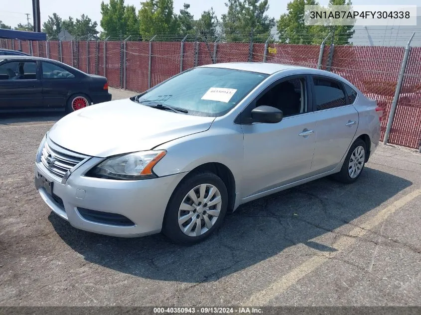 2015 Nissan Sentra S VIN: 3N1AB7AP4FY304338 Lot: 40350943