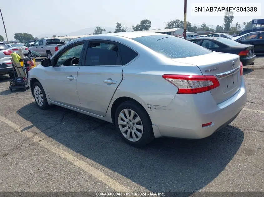 2015 Nissan Sentra S VIN: 3N1AB7AP4FY304338 Lot: 40350943