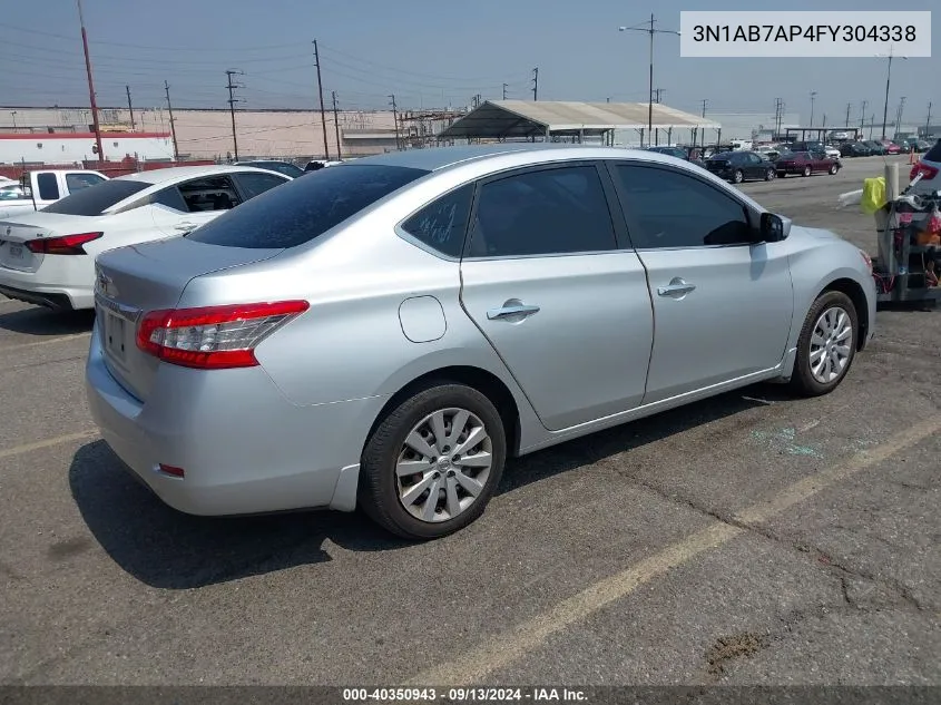 2015 Nissan Sentra S VIN: 3N1AB7AP4FY304338 Lot: 40350943