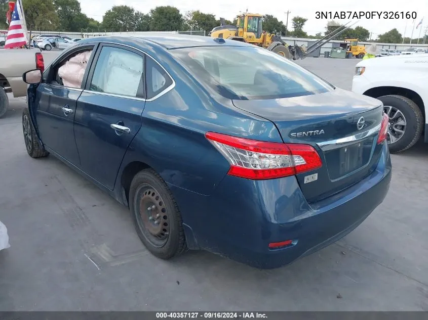 3N1AB7AP0FY326160 2015 Nissan Sentra Sv