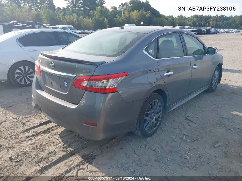 3N1AB7AP3FY238106 2015 Nissan Sentra S/Sv/Sr/Sl