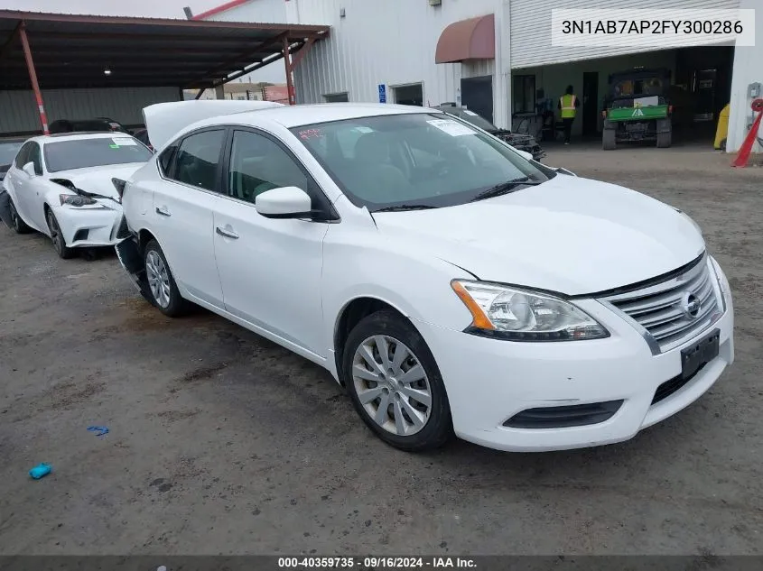 2015 Nissan Sentra S VIN: 3N1AB7AP2FY300286 Lot: 40359735