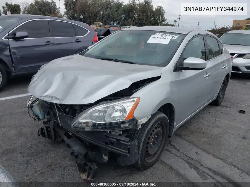 3N1AB7AP1FY344974 2015 Nissan Sentra S