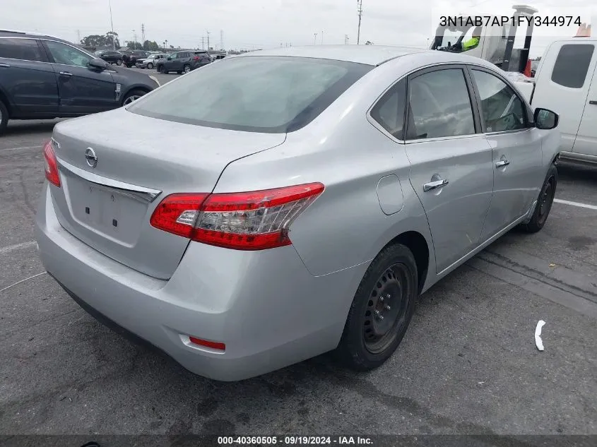 3N1AB7AP1FY344974 2015 Nissan Sentra S