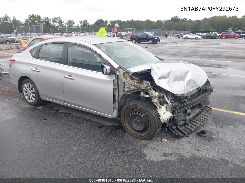 2015 Nissan Sentra Sv VIN: 3N1AB7AP0FY292673 Lot: 40361548