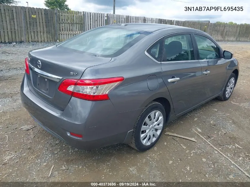 2015 Nissan Sentra Sv VIN: 3N1AB7AP9FL695435 Lot: 40373695