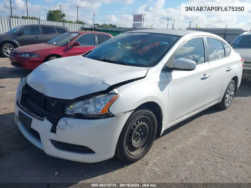 2015 Nissan Sentra Sv VIN: 3N1AB7AP0FL675350 Lot: 40374775