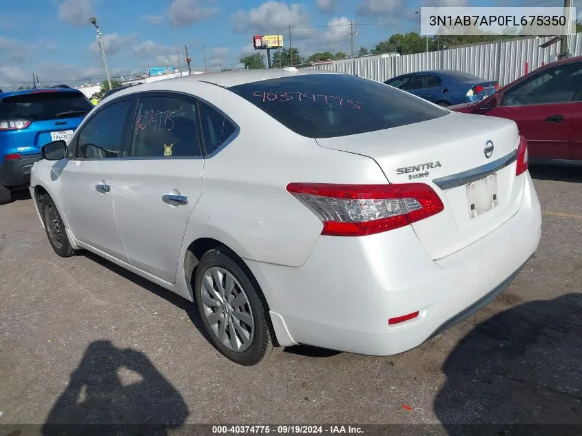 3N1AB7AP0FL675350 2015 Nissan Sentra Sv