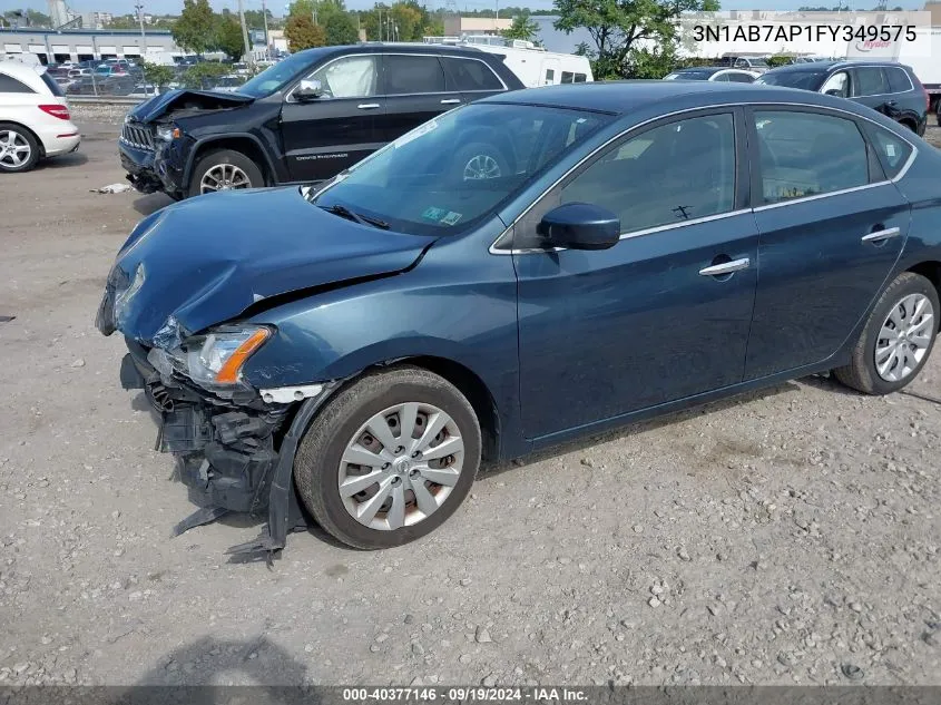 2015 Nissan Sentra Sv VIN: 3N1AB7AP1FY349575 Lot: 40377146