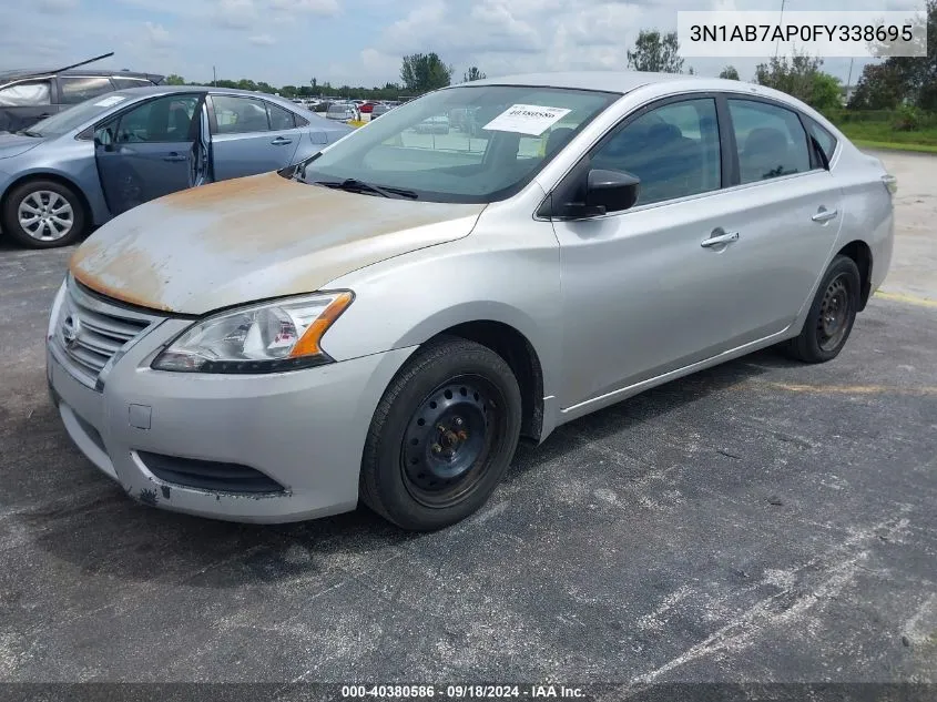 3N1AB7AP0FY338695 2015 Nissan Sentra Sv