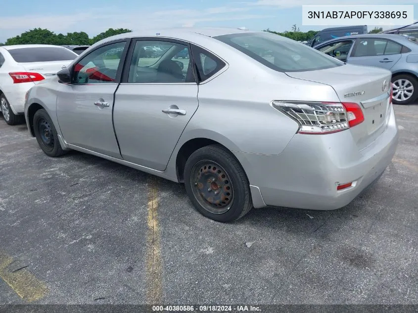 3N1AB7AP0FY338695 2015 Nissan Sentra Sv