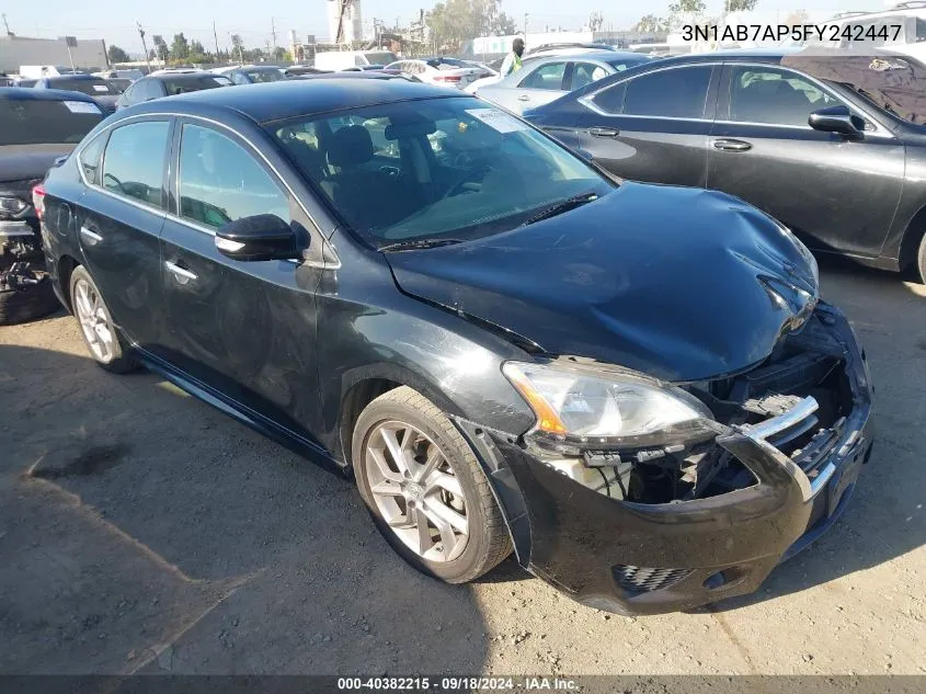 2015 Nissan Sentra S/Sv/Sr/Sl VIN: 3N1AB7AP5FY242447 Lot: 40382215