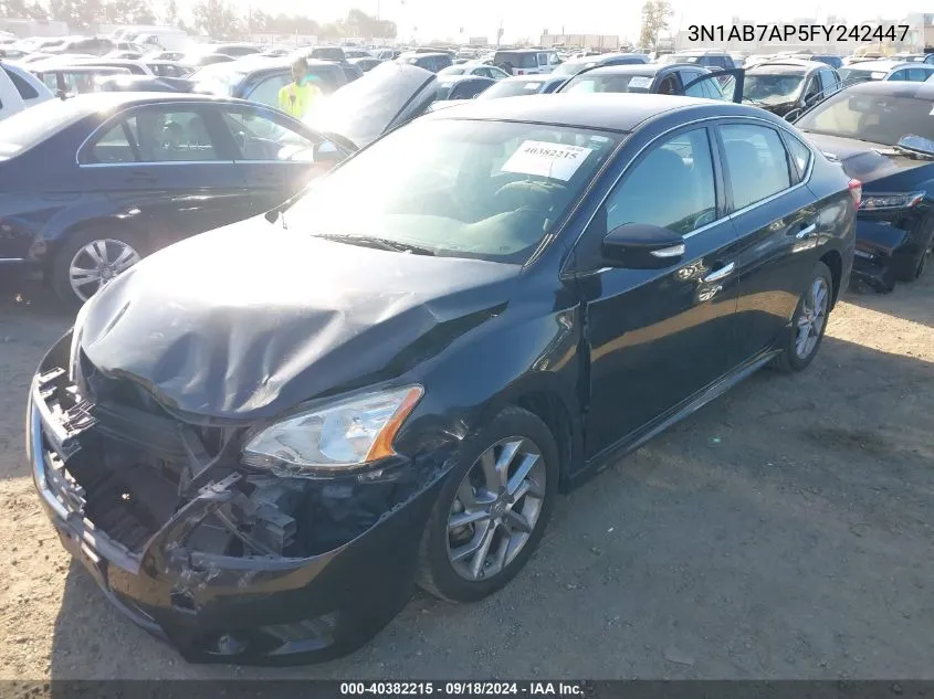 2015 Nissan Sentra S/Sv/Sr/Sl VIN: 3N1AB7AP5FY242447 Lot: 40382215