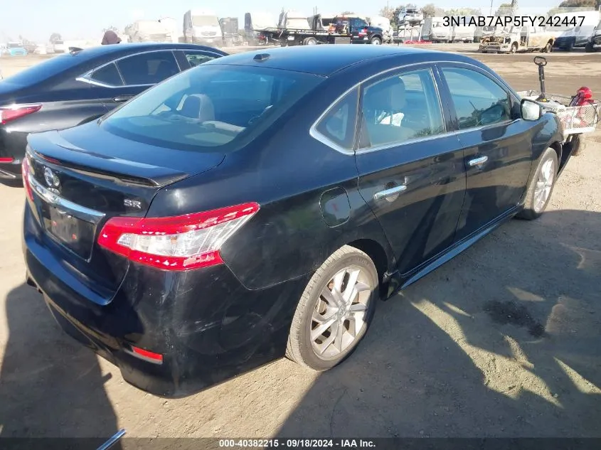 2015 Nissan Sentra S/Sv/Sr/Sl VIN: 3N1AB7AP5FY242447 Lot: 40382215