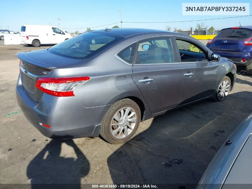 2015 Nissan Sentra Sv VIN: 3N1AB7AP8FY337245 Lot: 40383850