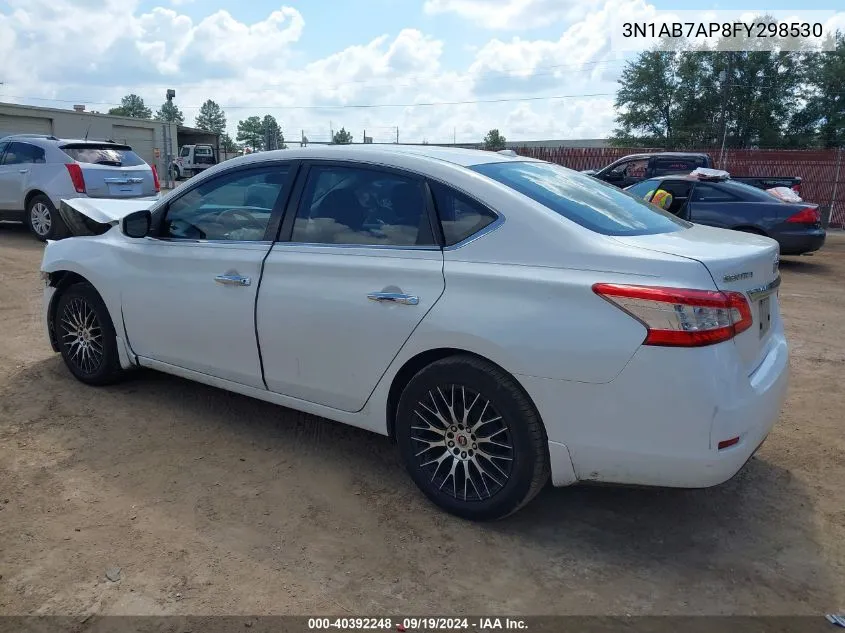 2015 Nissan Sentra Sv VIN: 3N1AB7AP8FY298530 Lot: 40392248